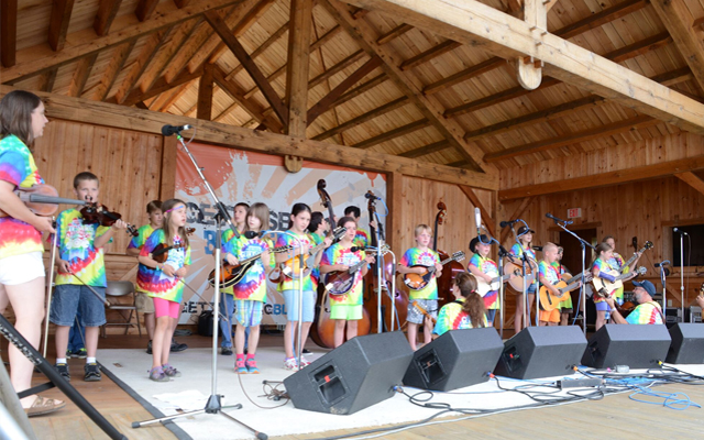 Artist on stage at Gettysburg Bluegrass Festival